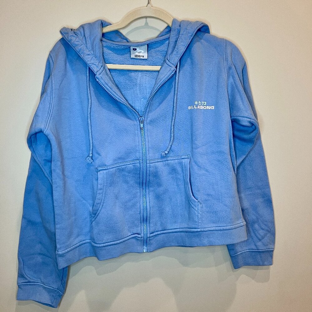 Billabong Blue Zip Up Hoodie